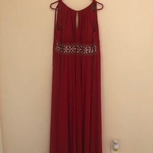 R&M Richards Red evening gown